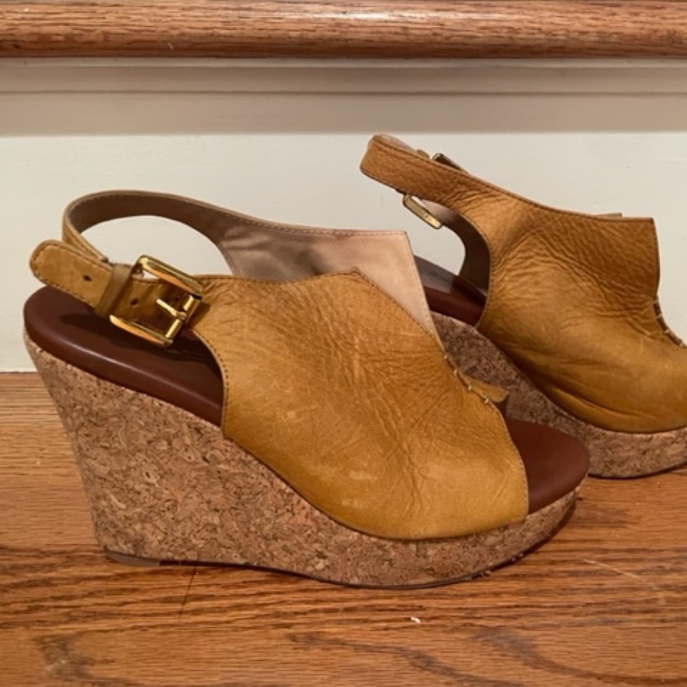Matt Bernson Cork Wedge Heeled Sandals